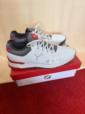 Puma Ignite NXT Spikeless Golf Shoes Mens Size 12 White/Gray/Red